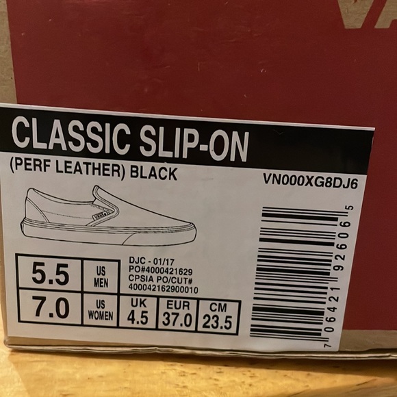 Perf Leather Slip On Vans unisex - Picture 8 of 9